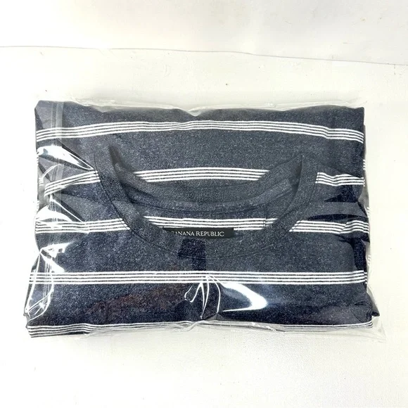 Crew Neck Jersey Preppy Navy Stripes Size XL - Picture 2 of 10